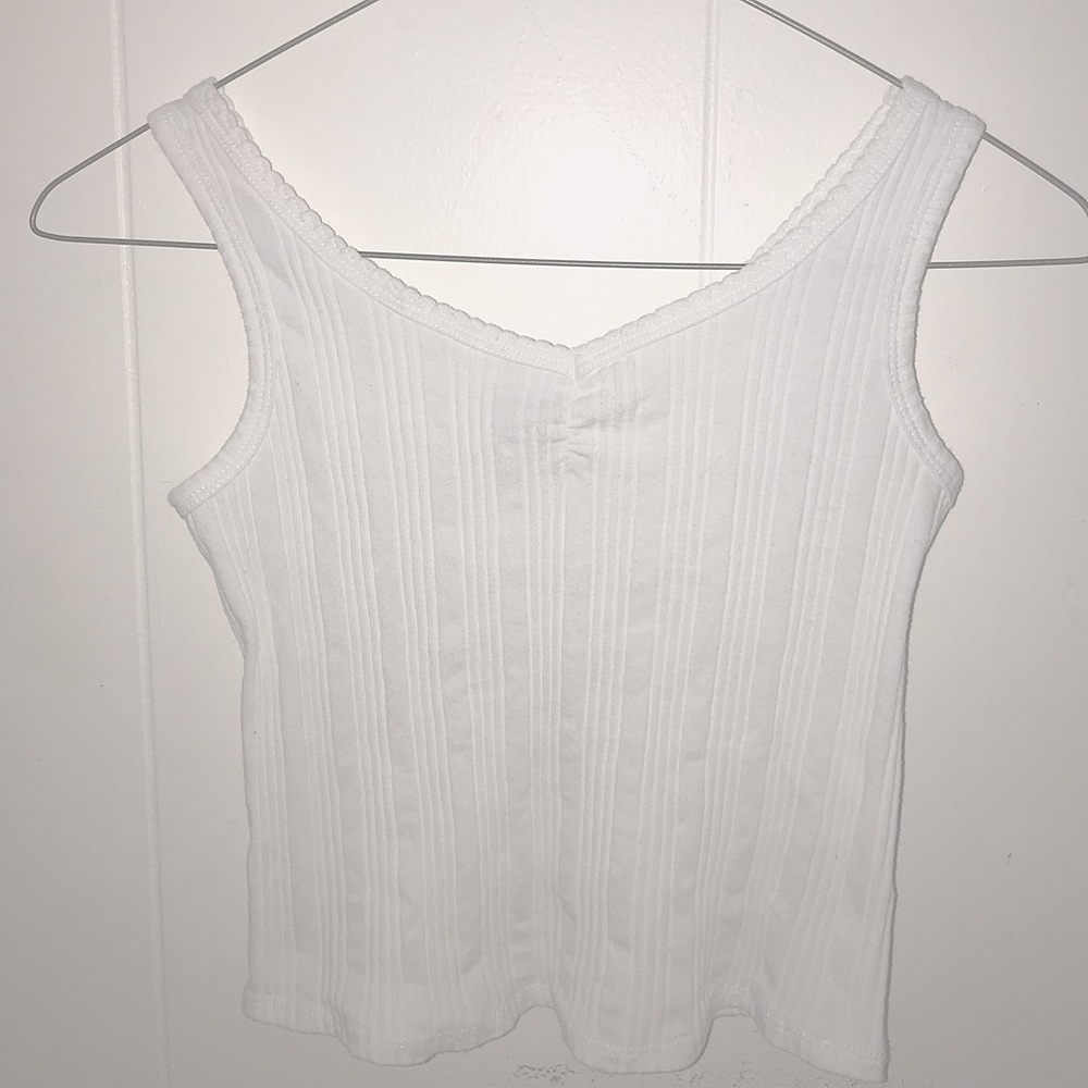 White ribbed tank top